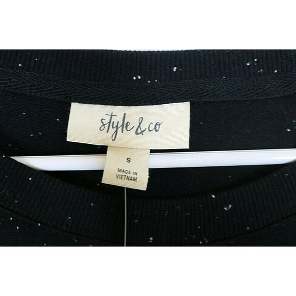 NWT Style & Co Black Crew Neck Pullover Sweater Women's Size Small - Picture 5 of 6